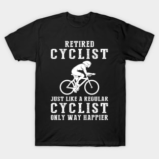 Pedaling into Retirement Bliss - Embrace the Joy of a Happier Cyclist! ‍️ T-Shirt